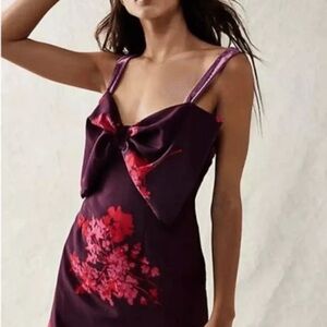 Free People Purple and Red Mini Dress